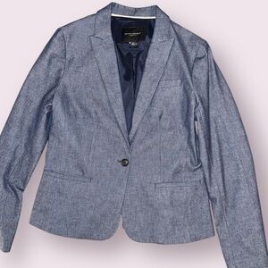 Banana Republic Blue Blazer with Notched Lapels and Classic Tailored Fit